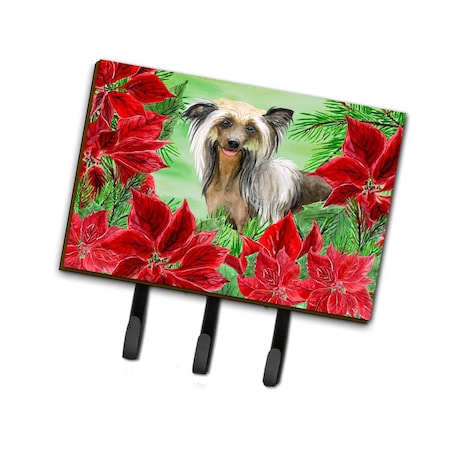 Carolines Treasures Chinese Crested Poinsettas Leash or Key Holder CK1307TH68